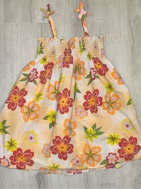 Kids - 3 for $10 - K-T Kids Floral Smocked Dress — Multi Colored